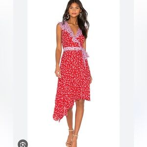 Parker Jennifer Combo Asymmetrical Floral Dress